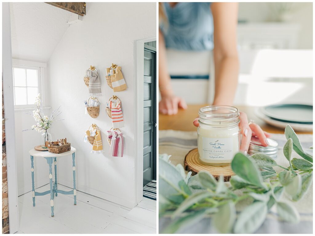 View of Sweet Home Vanilla’s cozy retail space in Thomas, West Virginia, showcasing homemade vanilla extract kits and home goods.