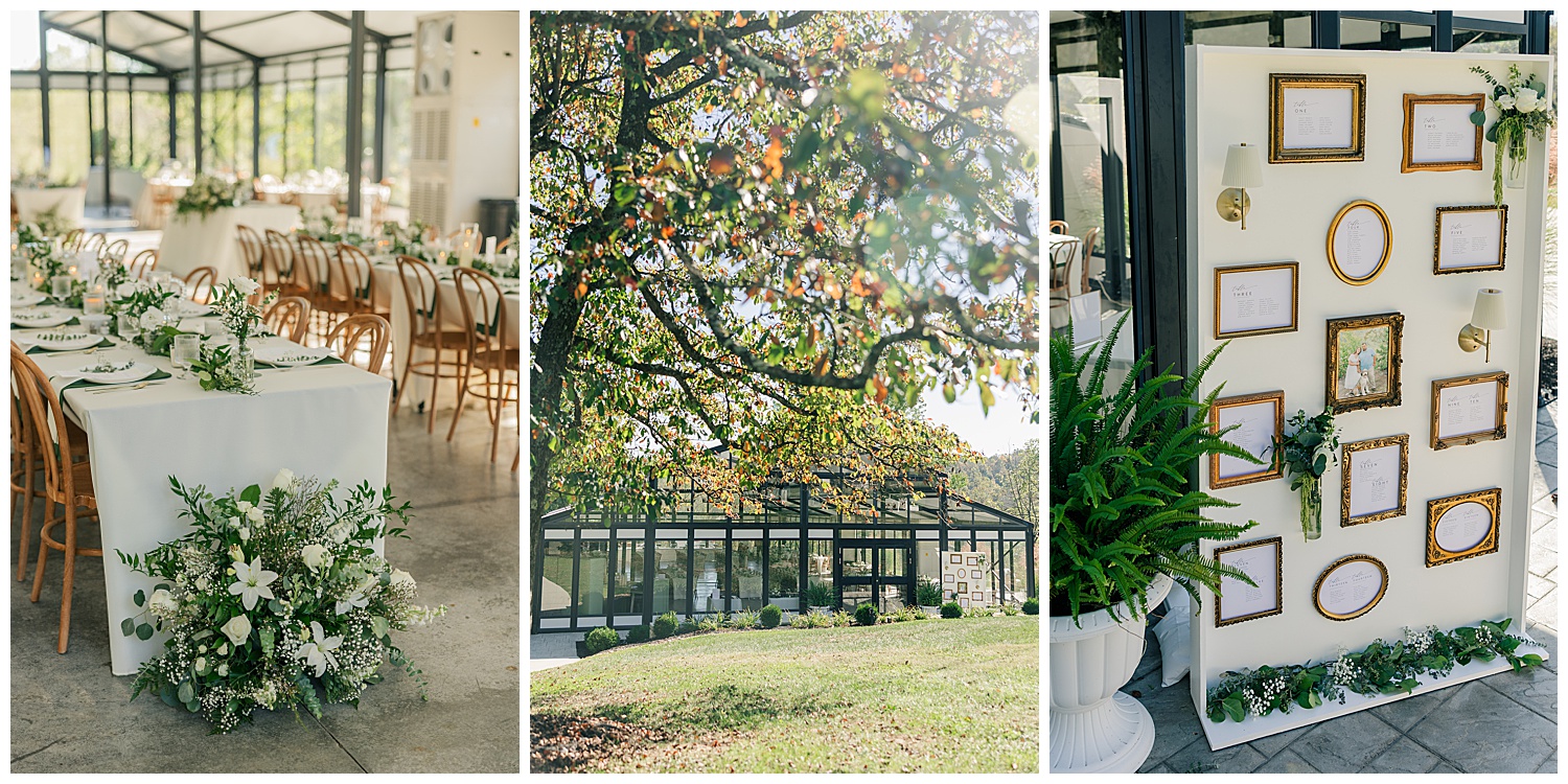 Golden hour wedding portrait of bride and groom at Ellis House Fairmont West Virginia, captured by Zoe Evans Photography. Beautiful view of Ellis House garden and reception setup, ideal for elegant weddings, by Zoe Evans Photography.