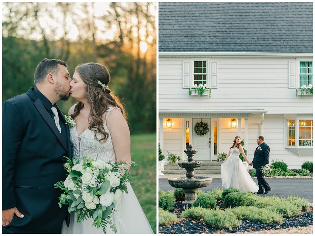 Ellis House in Maryland serves as the perfect backdrop for timeless wedding portraits, by Zoe Evans Photography.