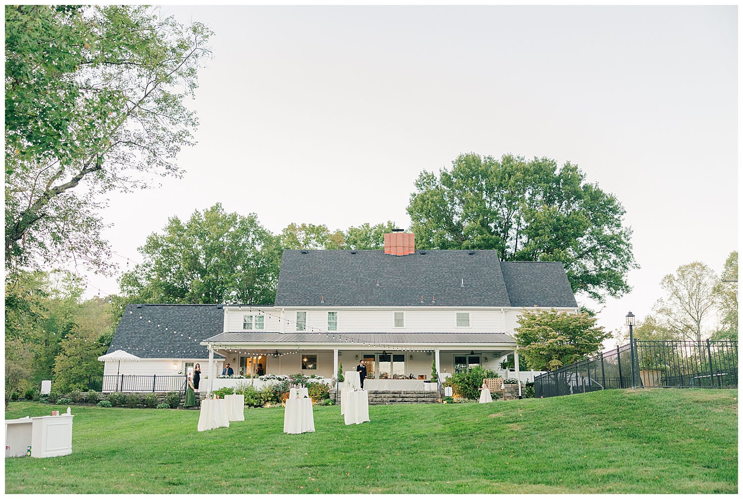 Charming exterior of Ellis House wedding venue in Fairmont West Virginia during the day, by Zoe Evans Photography.