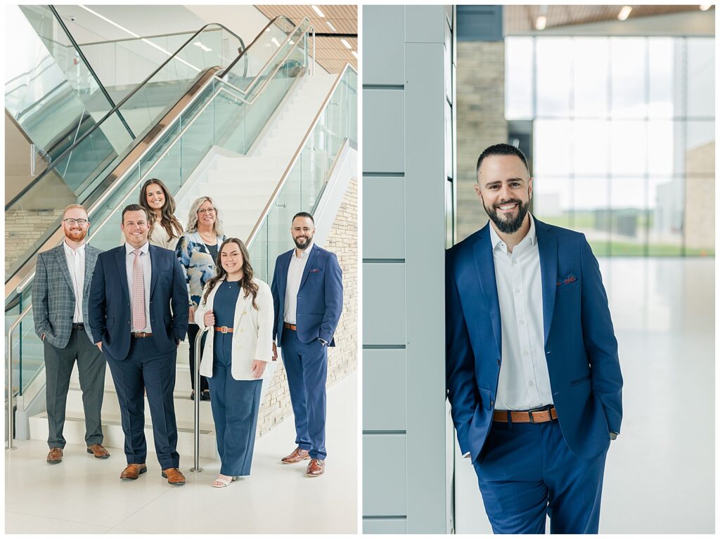 Professional team headshots, professional man dressed in a blue suit captured in Bridgeport, WV.