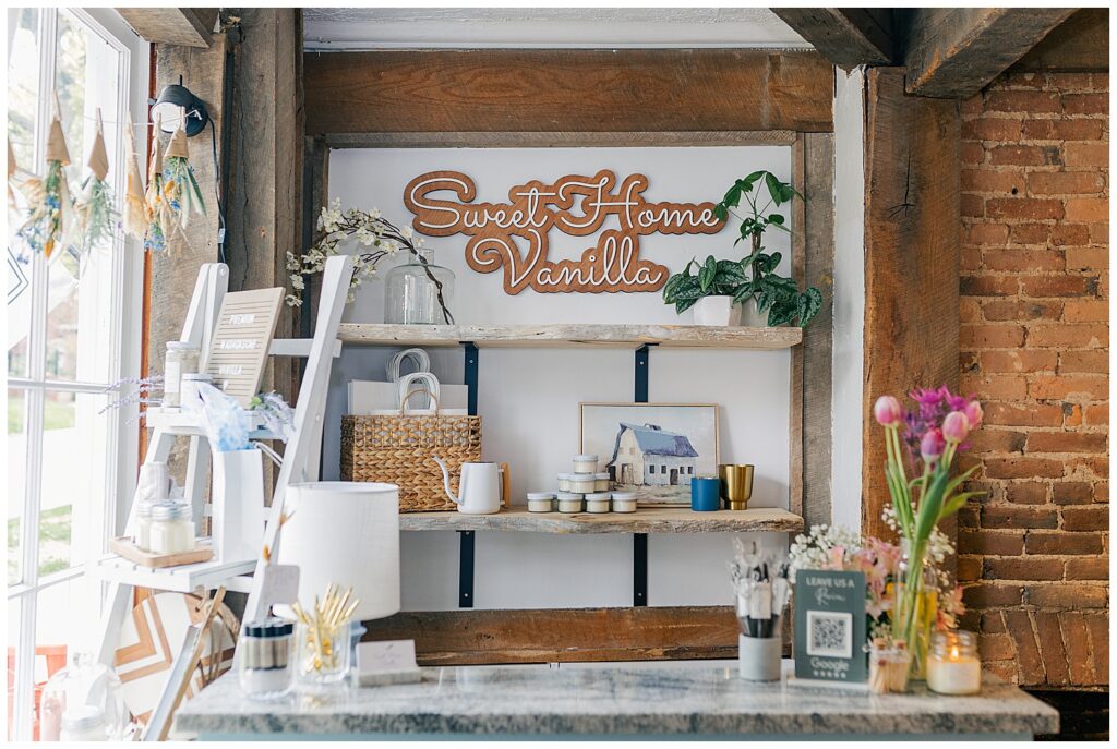 Flower shop workspace with warm tones and personal details, showing how cohesive, lived-in visuals support brand connection.