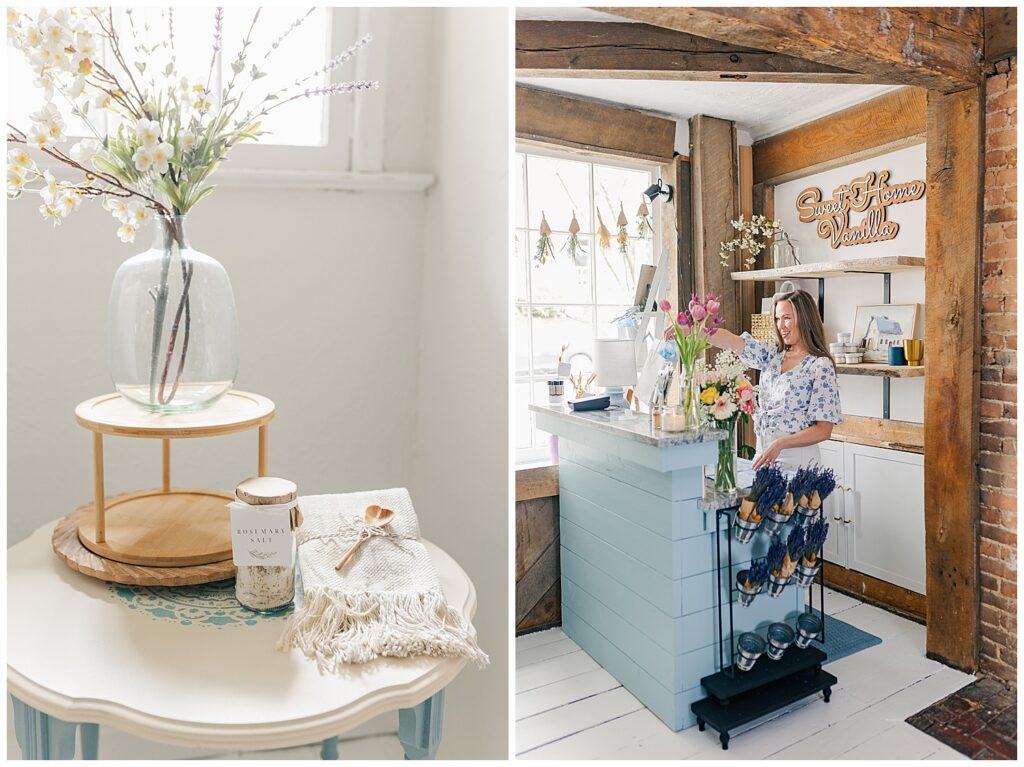 Curated interior product display in a retail space, used to explain how visual storytelling helps customers connect with your offer.