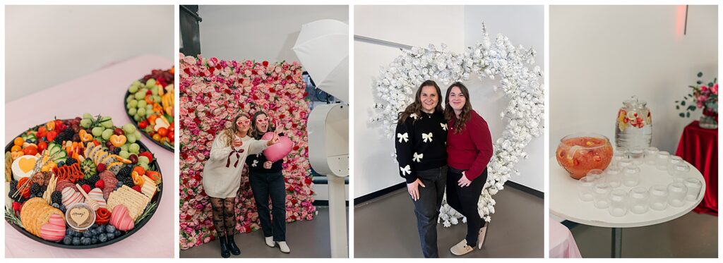 Women networking and taking photos during a branding event designed for small business owners and entrepreneurs.