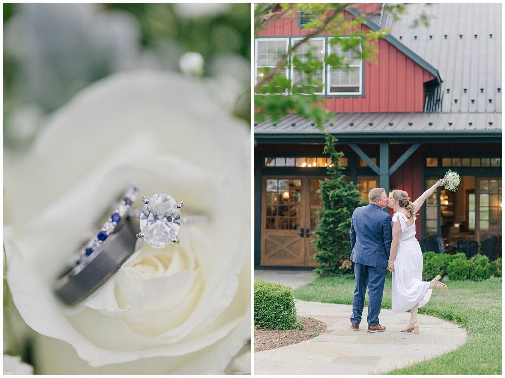 Intimate winery wedding at Williams Gap Winery in Virginia surrounded by scenic vineyard landscapes