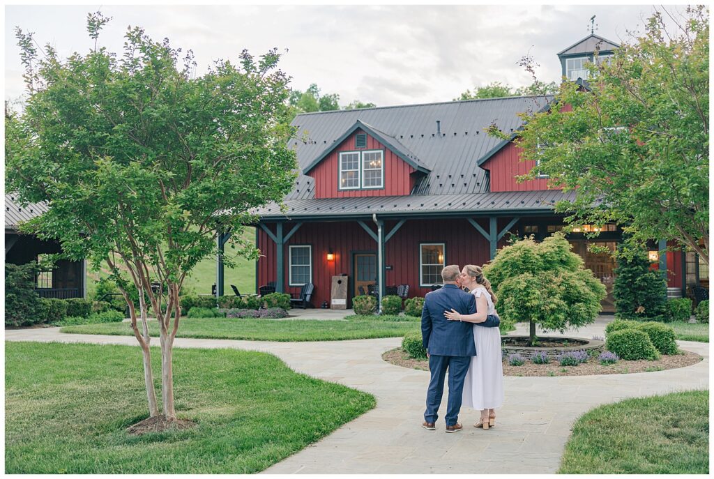 Romantic Williams Gap Winery wedding portraits in Loudoun County Virginia wine country