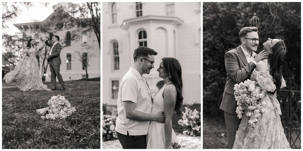 Luxury Virginia estate engagement session with romantic floral details, soft pastel colors, and fine art wedding photography inspiration.