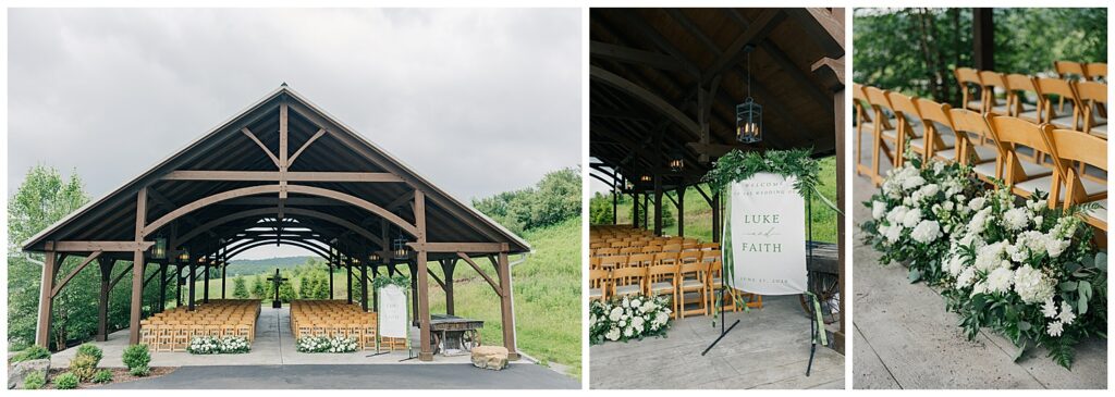 Red Barn Inn wedding venue and ceremony details photographed during Faith and Luke’s elegant East Coast celebration.